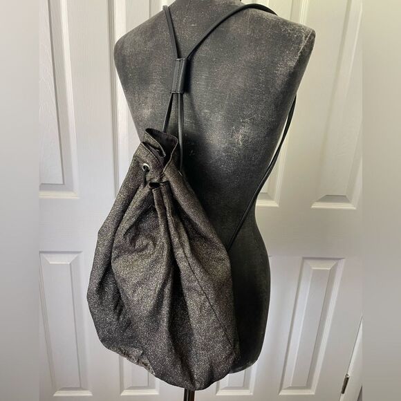 Victoria’s Secret Charcoal Gray Drawstring Backpack - Picture 1 of 7